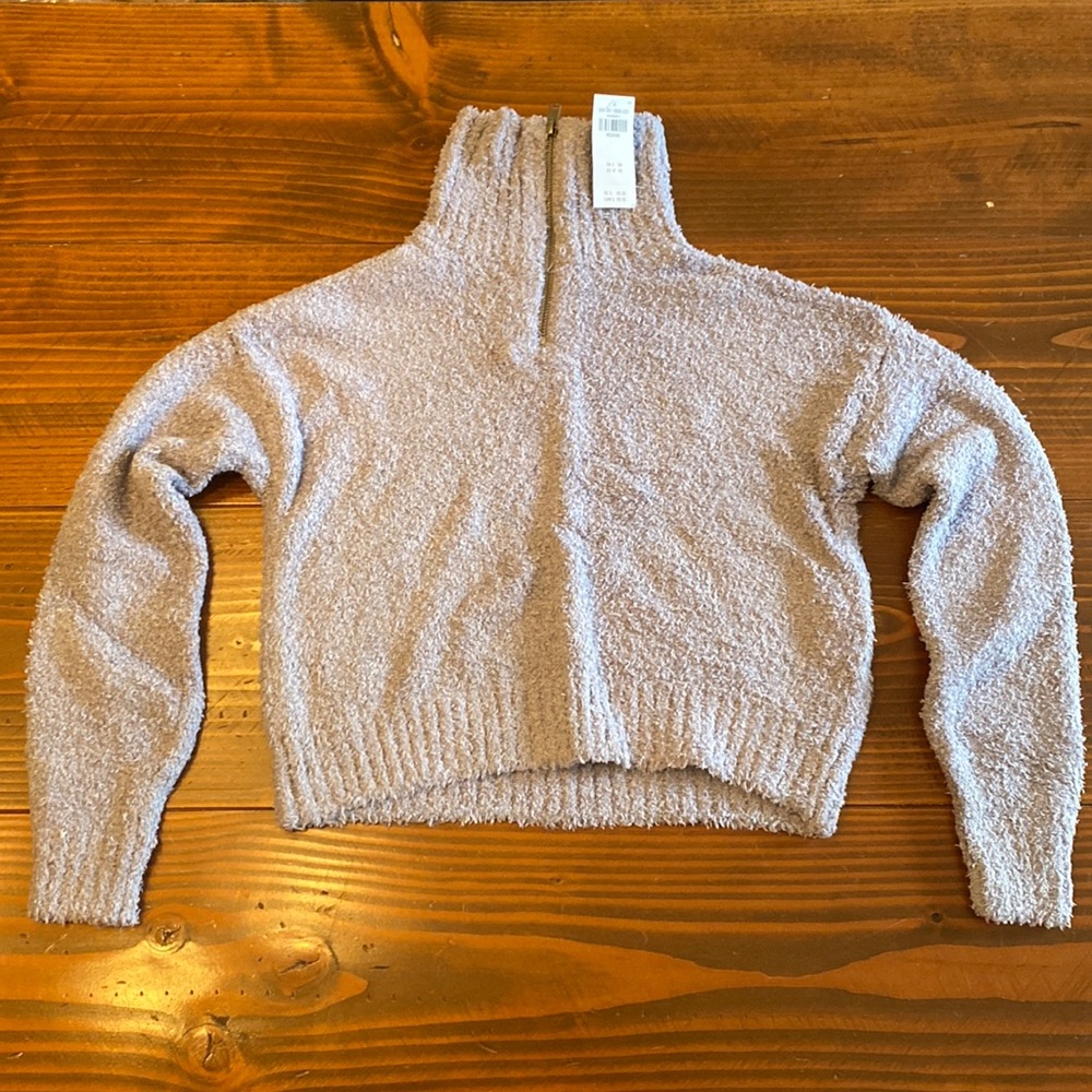 Hollister Boucle Half-Zip Sweater, Size M